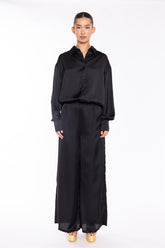 Black Wide Leg-Trousers