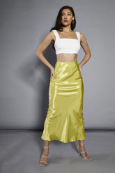 White Square-Neck Sleeveless Crop-Top