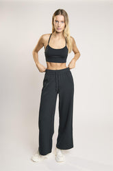 Signature Black Scoop-Neck Crop-Top.