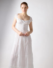 White Tiered Maxi Dress Maxi Dress