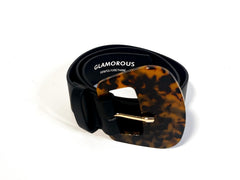 Black Tortoiseshell Buckle-Belt