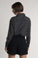 Black High-Waisted-Belted Shorts