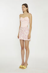 Sugar Pink Glitter Corset Crop-Top