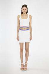 Off-White Multi Knitted Tank-Top