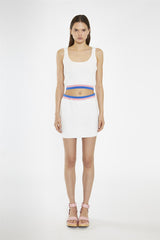 Off-White Multi Knitted Tank-Top