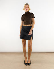 Black Bronze Lurex Crop Top