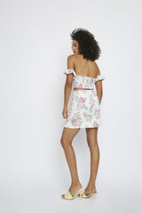 Large Rose Print Bodycon Skirt