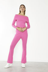LADIES TOP-HOT PINK-2Xtra Small
