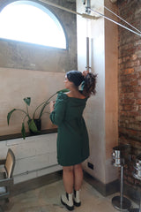 Curve - Dark Green- Midi Dress