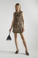 Leopard Straight Mini-Dress