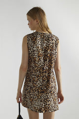 Leopard Straight Mini-Dress