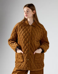 Tan Padded Shacket Jacket