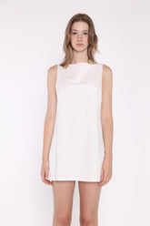White A-Line Shift Mini-Dress