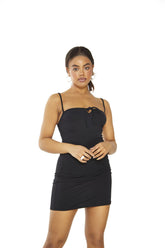 Black Strappy-Bodycon Mini-dress