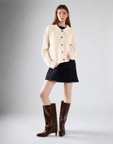 Cream Collared Cardigan