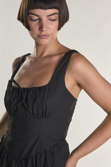 Black Skater Midi-Dress