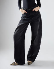 Washed Black Balloon Jeans
