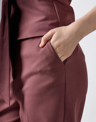Mauve Flare Suit Trousers