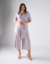 Glamorous Curve Women's Grey Culotte-Jumpsuit