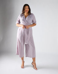 Glamorous Curve Women's Grey Culotte-Jumpsuit
