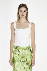 White Square-Neck Bodysuit