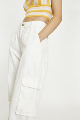 Off White Cargo High-Waist-Trousers