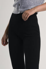 Black Ribbed Leggings