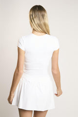 Signature White Short-Sleeve Top