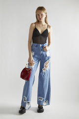 Black V-Neck Sleeveless-Bodysuit