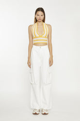 Off White Cargo High-Waist-Trousers