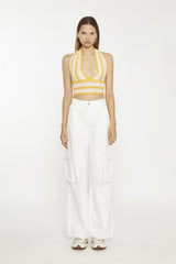 Off White Cargo High-Waist-Trousers