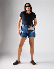Dark Indigo Denim Shorts