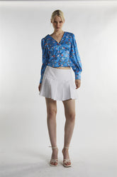 Blue Multi-Floral Long-Sleeve Top