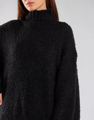Black High Neck Oversized Jumper