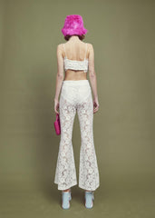 Flora Co-ord Lace Trim Bralet -Ivory