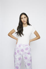 Off-White Open-Back Crop-Bodysuit