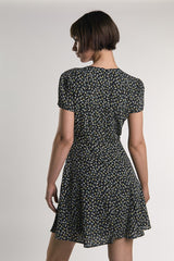 KA6516-BLACK LARGE MUSTARD DITSY