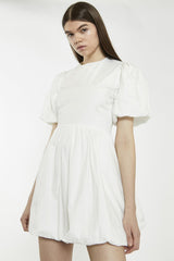 Off-White Open-Back-Skater Mini-Dress