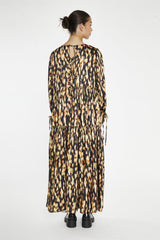 Digital Tie-Dye Oversized Tie-Front Maxi-Dress