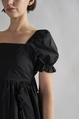 Black Tie-Back Mini-Dresses