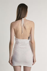 Off-White Crochet Mini-Dress