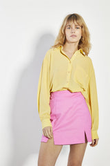 Lemon Collared Long Sleeve-Top