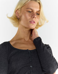 Black Round Neck Top
