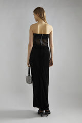 Black Rhinestone-Trim Corset Top