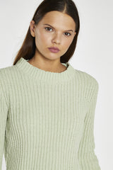 Sage Fluffy-Knit Jumper