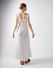White Tiered Maxi Dress Maxi Dress