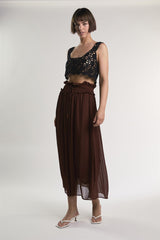 Black Crochet Crop-Top