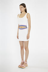 Off-White Multi Knitted Tank-Top