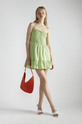 Apple-Green Sleeveless-Skater Mini-Dress