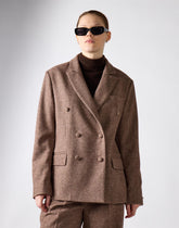 Brown Marl Oversized Blazer